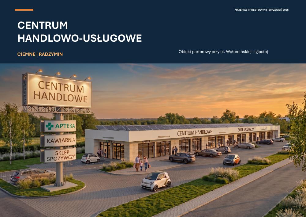 Okładka broszury: Centrum handlowo-usługowe Ciemne, Radzymin